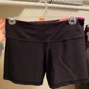 Reversible black bike shorts